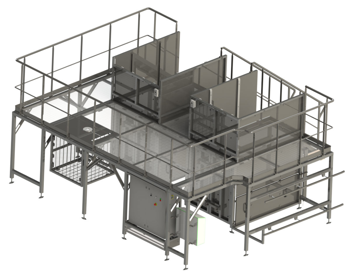 Passerelle de travail support machines